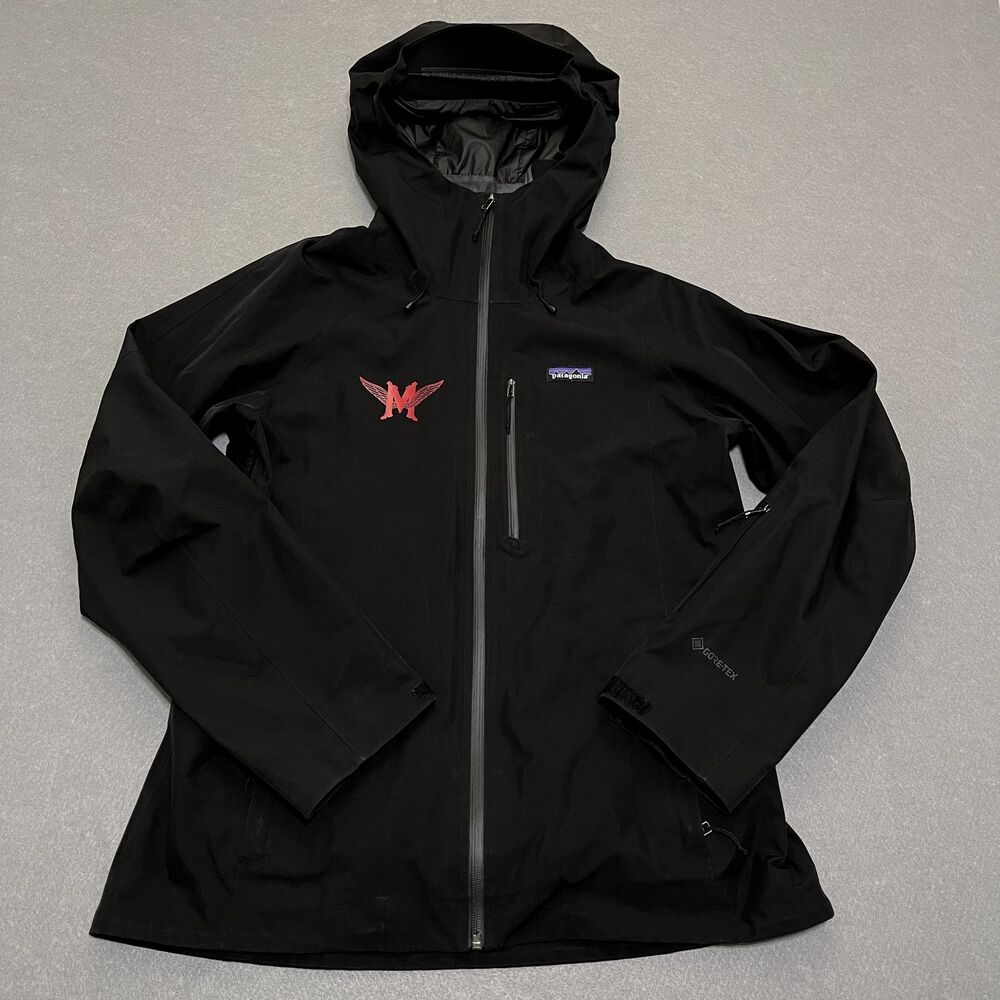 Patagonia Jacket Womens Large Black Powder Bowl Ski Snowboard MAC RECCO Gorpcore